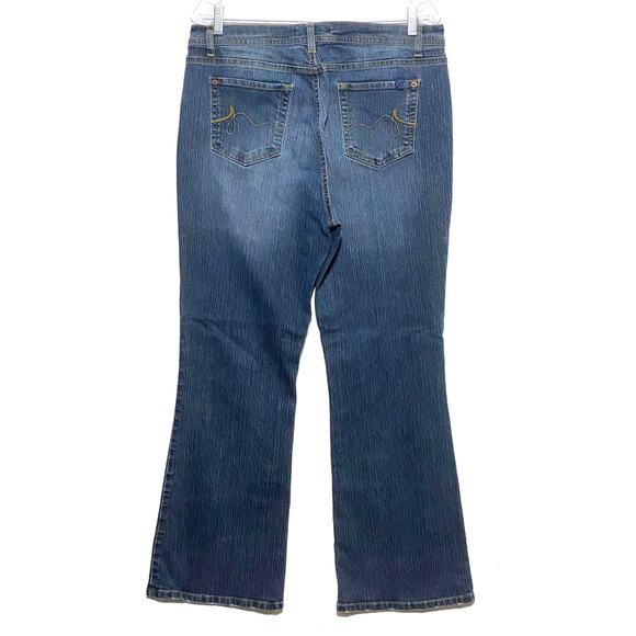 Jones Wear Jeans Boot Cut Cotton Stretch Dark Wash Womens 14 Actual 33 x 29 - Picture 6 of 9